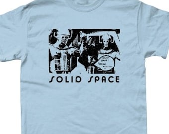 Solid Space T-shirt 801 T-shirt graphique unisexe bleu rétro