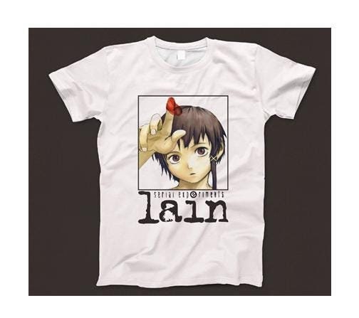 Serial Experiments Lain T Shirt 232 Retro White Unisex Graphic Tee