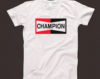 Champion T Shirt EE007 Retro White Unisex Graphic Tee