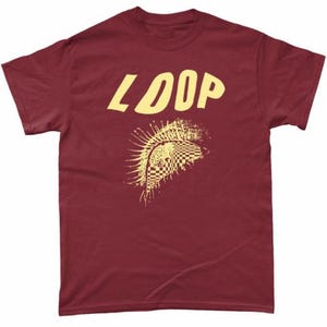Loop T-shirt Retro Marinblå Unisex Grafisk T-shirt
