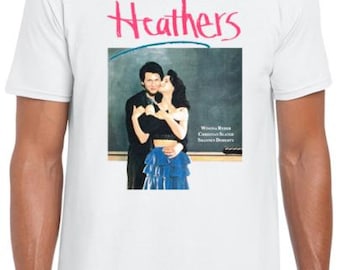 Camiseta Heathers retro blanca unisex con gráfico EE226