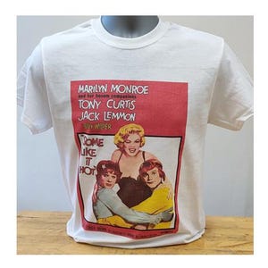 Some Like It Hot T Shirt EE494 Retro White Unisex Graphic Tee