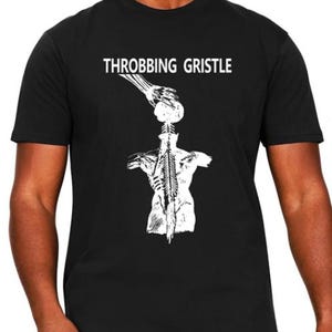 Throbbing Gristle T Shirt 1129 Retro Black Unisex Graphic Tee