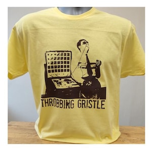 Throbbing Gristle T Shirt EE186 Retro Yellow Unisex Graphic Tee - Etsy