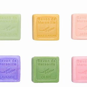 Set de jabón para invitados de Marsella de 6 aromas: 2 sets diferentes a elegir