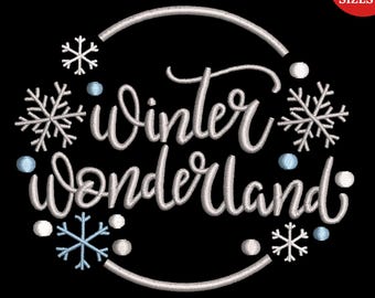 Winter Wonderland Embroidery Design, Christmas Embroidery Pattern, Winter, Merry Christmas Embroidery File, Instant Download