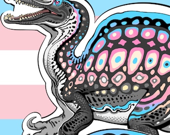 Pride spinosaurus magnet