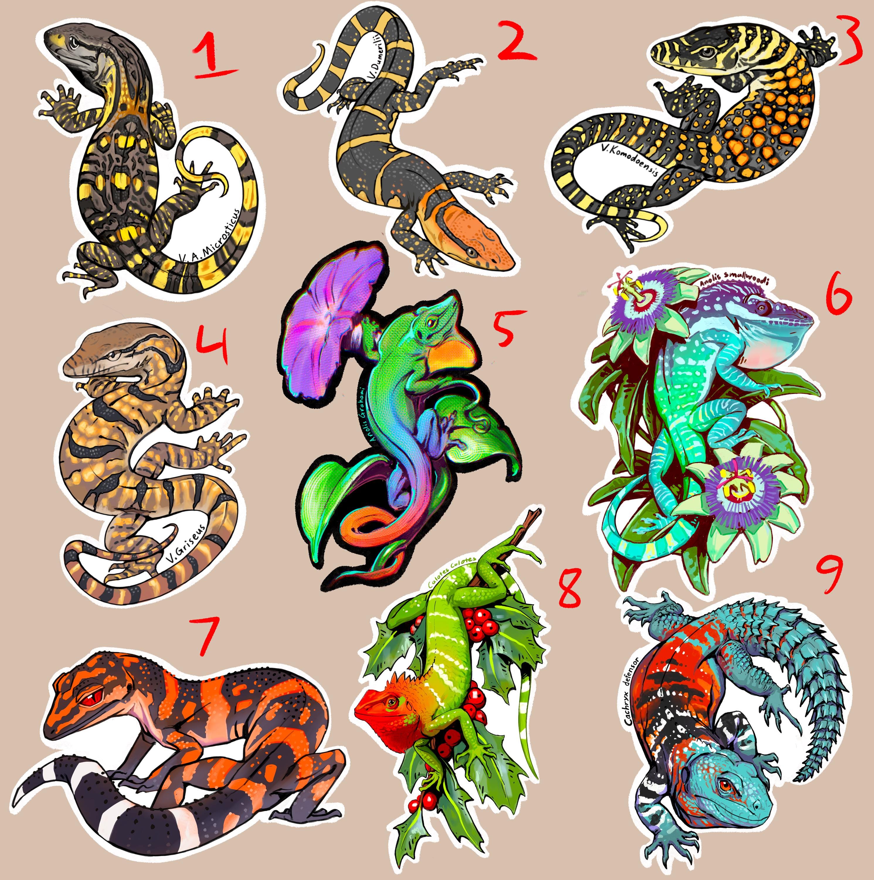LIZARD/Same＋ステッカー【24bit デジタル・リマスタリング盤】 Various Lizard Stickers, 2024-2025 - Etsy