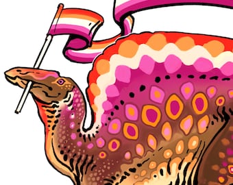 Pride dinosaurs 2026. Ouranosaurus, tupandactylus, Dilophosaurus, amargosaurus.