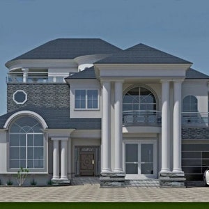 6 bedroom House Plan, 5400sqft house blueprints, 6 bedroom floor plans, Modern House Plans, Contemporary Homes, Movie Room. Africa suitable.