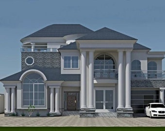 6 bedroom House Plan, 5400sqft house blueprints, 6 bedroom floor plans, Modern House Plans, Contemporary Homes, Movie Room. Africa suitable.