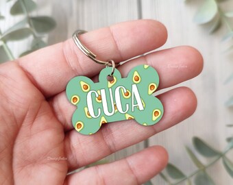 Chapa para mascota personalizada- AGUACATE