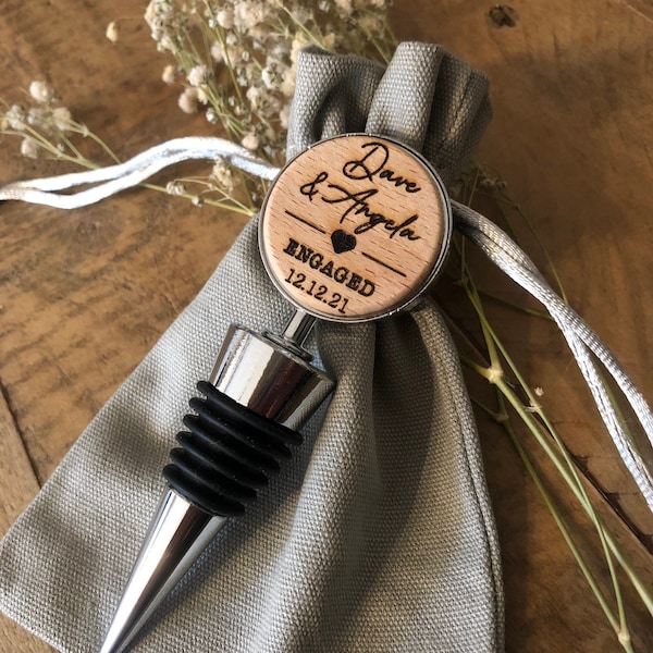 Personalised Bottle Stopper - engagement present, engagement gift, personalised engagement present, engagement, personalisation