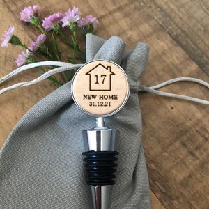 Personalised Bottle Stopper - housewarming present, new home gift, first home gift, new house, present,  personalisation, new home