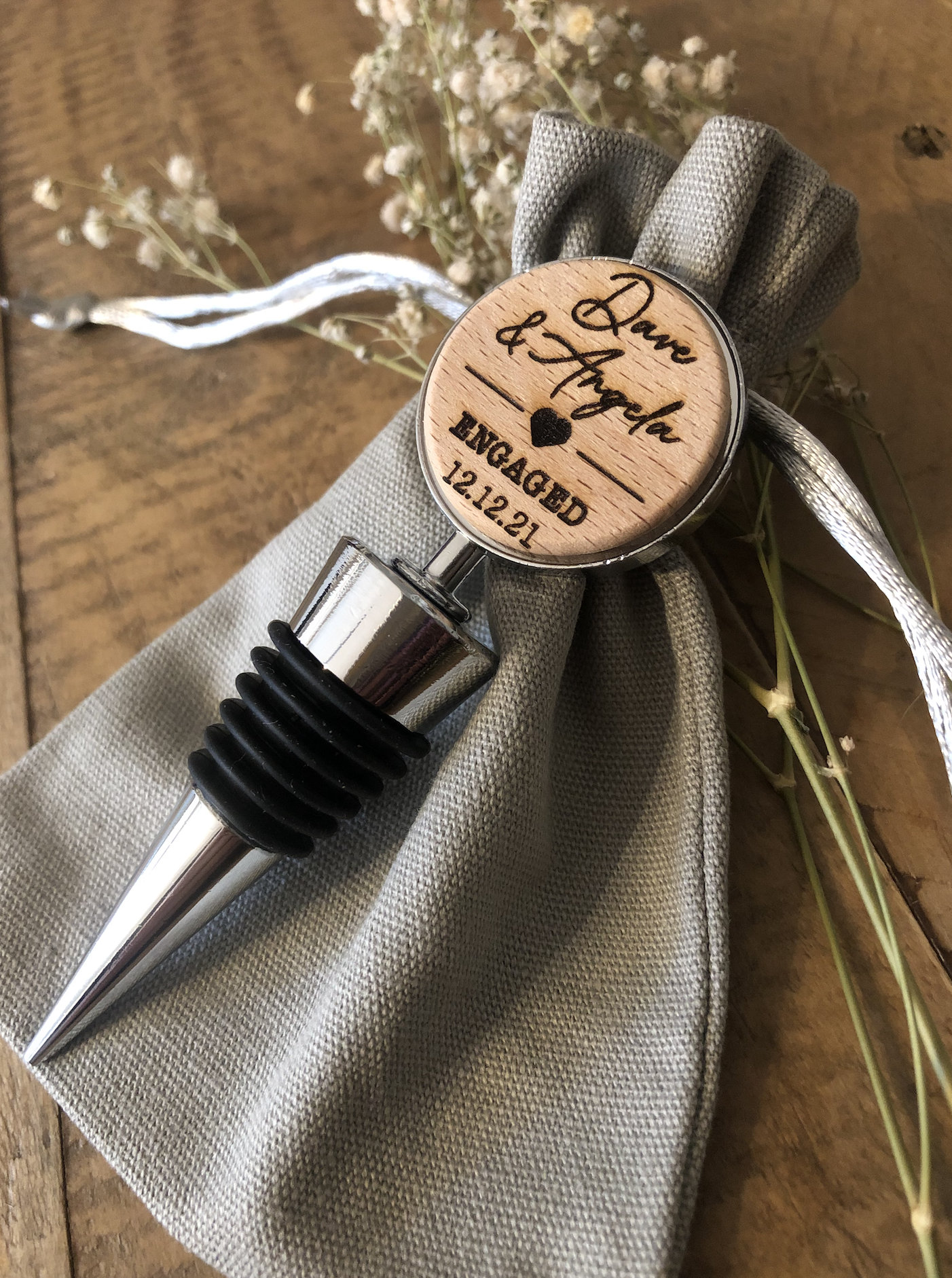 Personalized Engagement Bottle Stopper