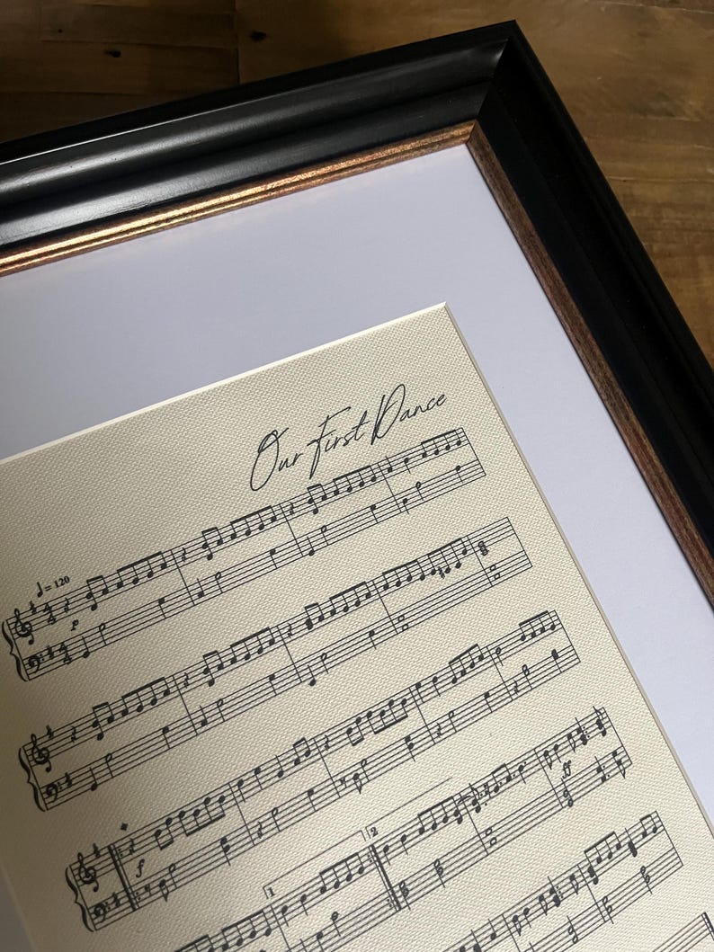 Personalised Sheet Music Print – Custom Song Wall Art (A4) - Etsy