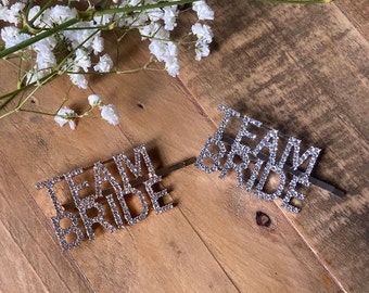 Team Bride Hair Clip, Bridesmaid Clip, Hen Present, Bridesmaid Proposal, Bridesmaid Box