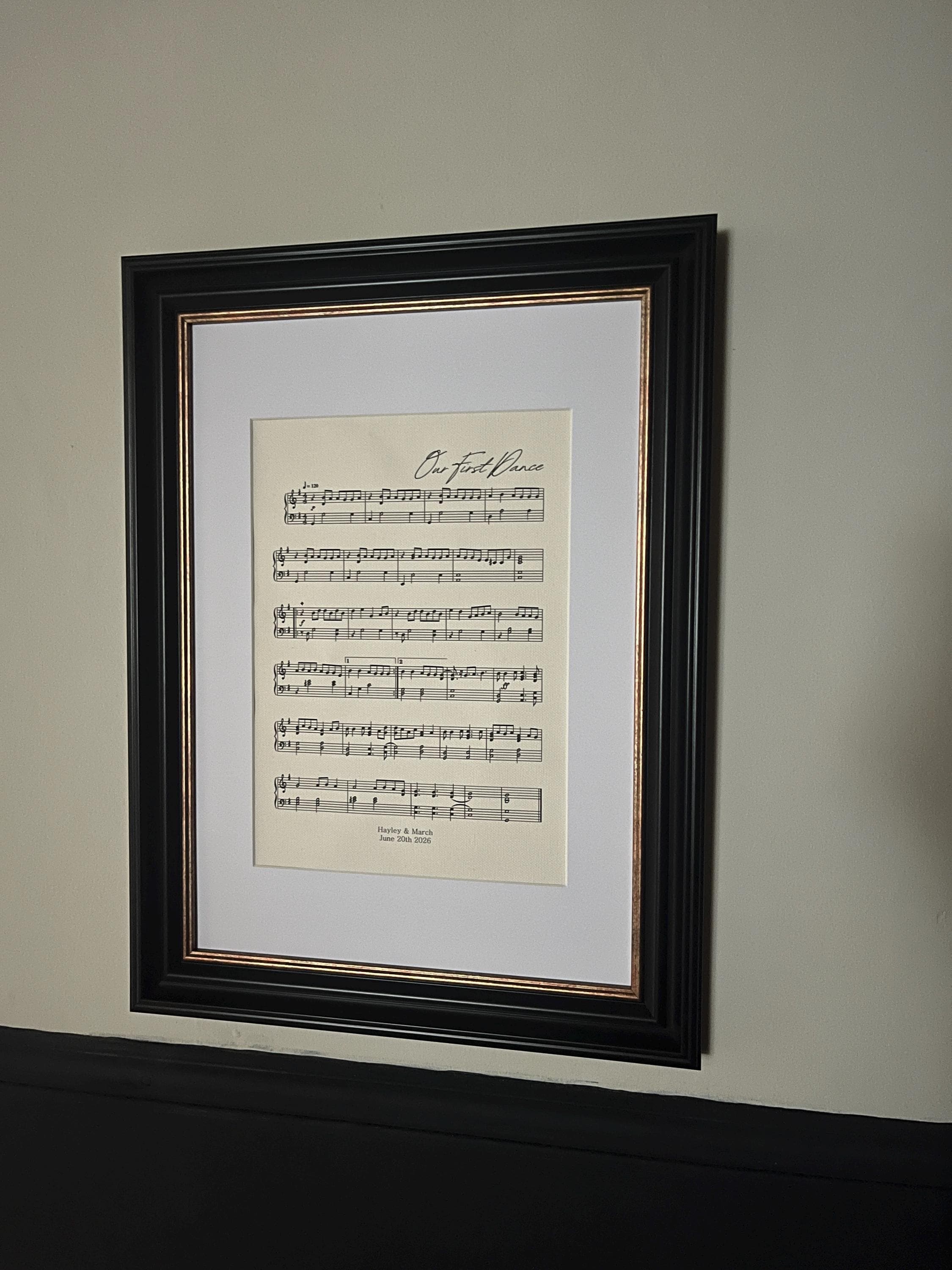 Personalised Sheet Music Print – Custom Song Wall Art (A4) - Etsy