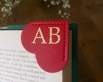 Personalised Heart Leather Bookmark