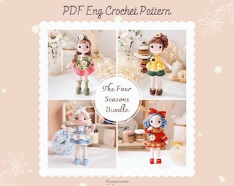 Crochet Doll Pattern PDF – Four Seasons Doll Collection (English)
