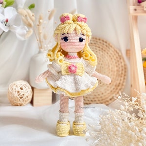 Crochet Pattern Amigurumi Luna Doll, Cute Doll For Girls, Doll Tutorial, PDF English Pattern