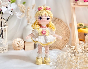 Crochet Pattern Amigurumi Luna Doll, Cute Doll For Girls, Doll Tutorial, PDF English Pattern