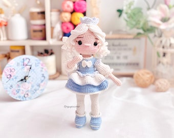 PDF Crochet Pattern Amigurumi Winter Klara Doll, Four Seasons Amigurumi Doll English Pattern.