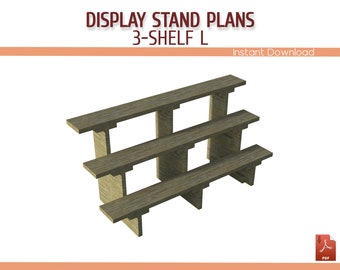 Collapsible Craft Fair Display Stand DIY Plans, Wooden Portable Display Stand Building Plans, Cupcake Stand - Download PDF