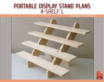 Portable Craft Fair Display Stand Plans, Wooden Display Stand, Cupcake Stand DIY Plans - Download PDF