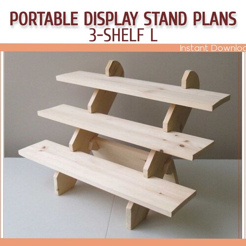 Portable Display Stand Plans DIY Wooden Craft Fair Display Etsy
