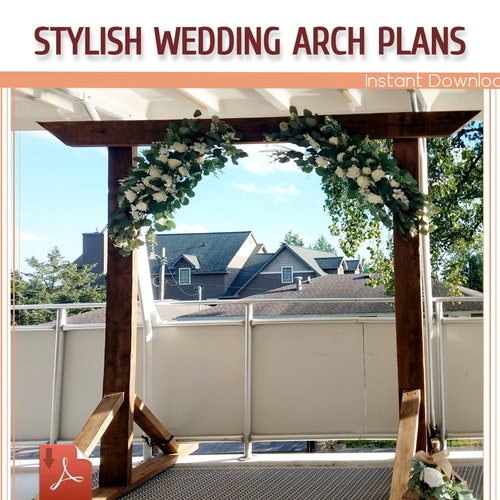 Heptagon Wedding Arbor DIY Plans PDF Geometric Arch Build Etsy