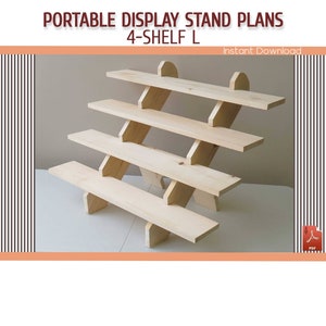 Portable Craft Fair Display Stand Plans, Wooden Display Stand, Cupcake Stand DIY Plans Download PDF image 1