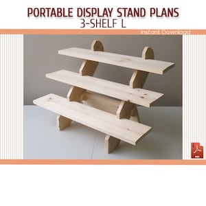 Portable Craft Fair Display Stand Plans, Wooden Cupcake Stand DIY Plans - Download PDF