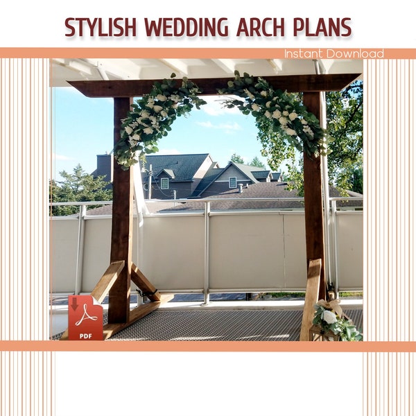 Stylish Wedding Arch Plans - DIY Stylish Wedding Arbor, Backyard Trellis and Archway Woodworking Plans- Download PDF