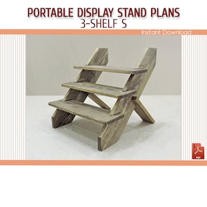 Portable Craft Fair Display Stand Plans - Wooden Display Stand DIY Plans, Collapsible Cupcake Stand - Download PDF
