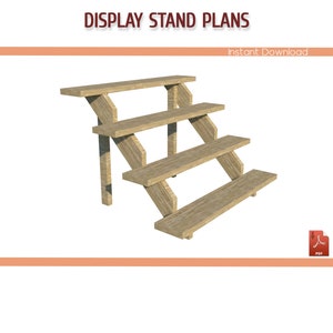 Display Stand Plans, Wooden Craft Fair Display Stand DIY Plans, Cupcake Stand Plans - Download PDF