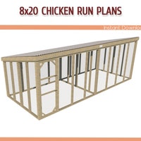 8x24 Chicken Run Coop Plans With Roof DIY Walk in Enclosure Walk in ...