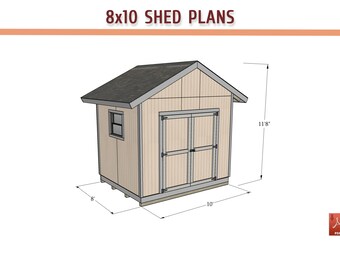 8x10 DIY Shed Plans – DIY Step-by-Step Building Guide Storage (PDF Download)