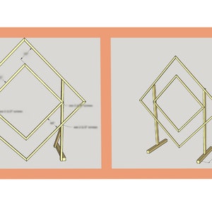 Diamond Wedding Arch Building Plans DIY Diamond Wedding Arch Plans Backyard Trellis for Ceremony Download PDF image 7