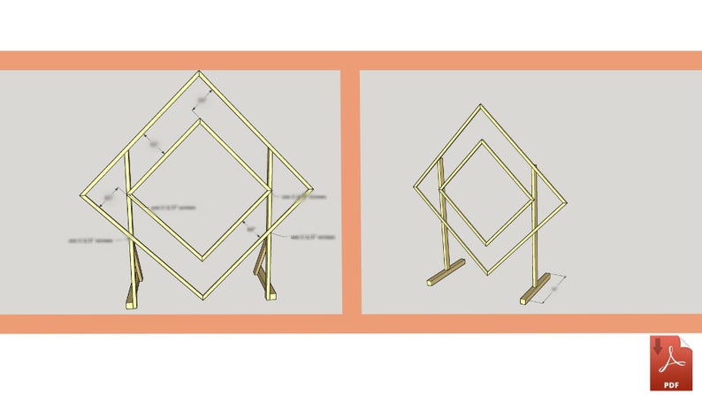 Diamond Wedding Arch Building Plans DIY Diamond Wedding Arch Plans Backyard Trellis for Ceremony Download PDF image 7