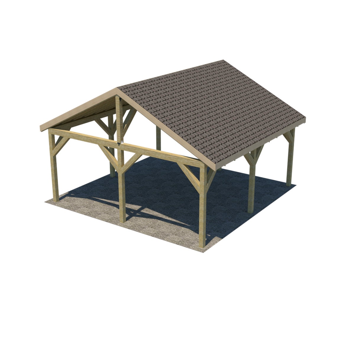 20'x20' Gable Pavilion Plans DIY Wooden Pavilion - Etsy