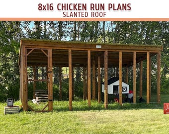 8x16 Chicken Run Building Plans – DIY Walk-In Poultry  Run - (PDF Download)
