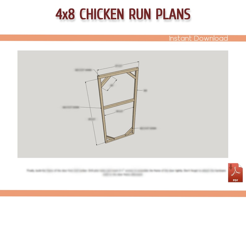 4x8 Chicken Coop Run DIY Plans 8x4 Chicken Run Building Etsy