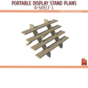 Portable Craft Fair Display Stand Plans, Wooden Display Stand, Cupcake Stand DIY Plans Download PDF image 2