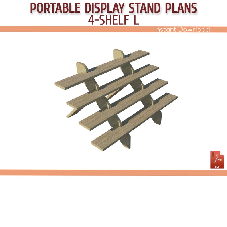 Portable Craft Fair Display Stand Plans, Wooden Display Stand, Cupcake Stand DIY Plans Download PDF image 2