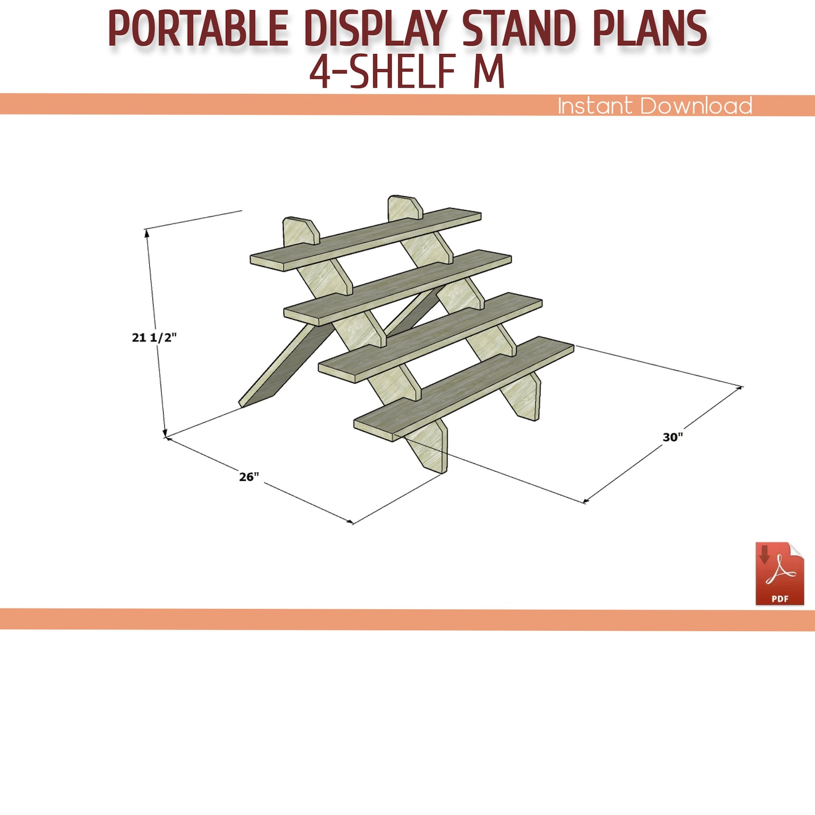Portable Craft Fair Display Stand Plans DIY Wooden Display Etsy