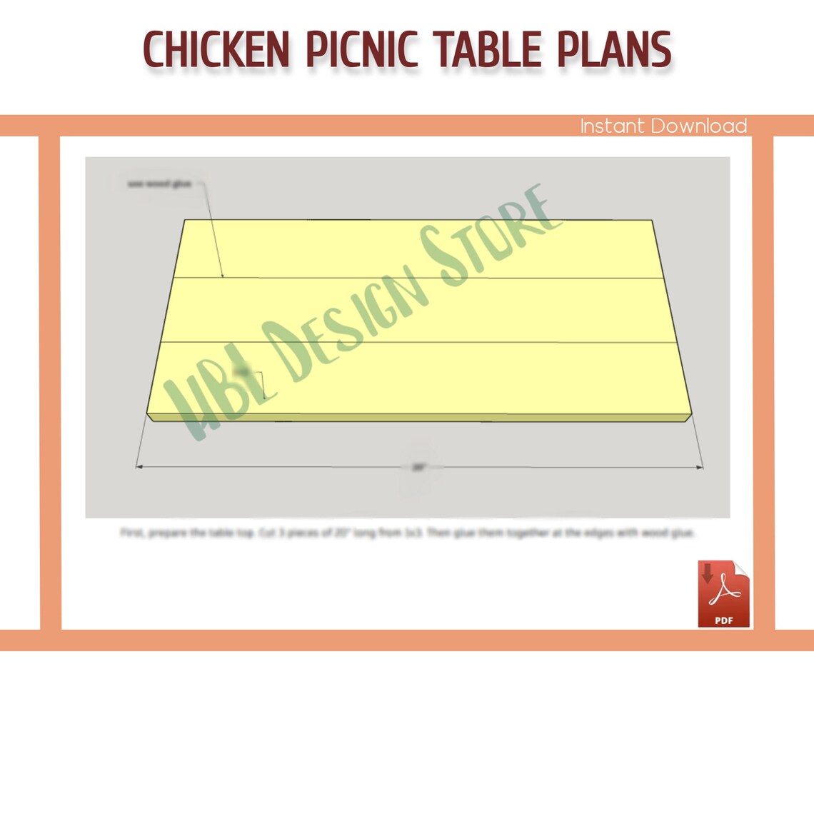 Chicken Picnic Table Plans DIY Chicknic Table Plans - Etsy