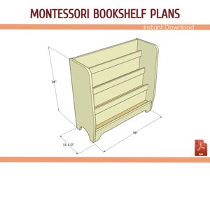 Montessori Toddler Bookshelf Plans