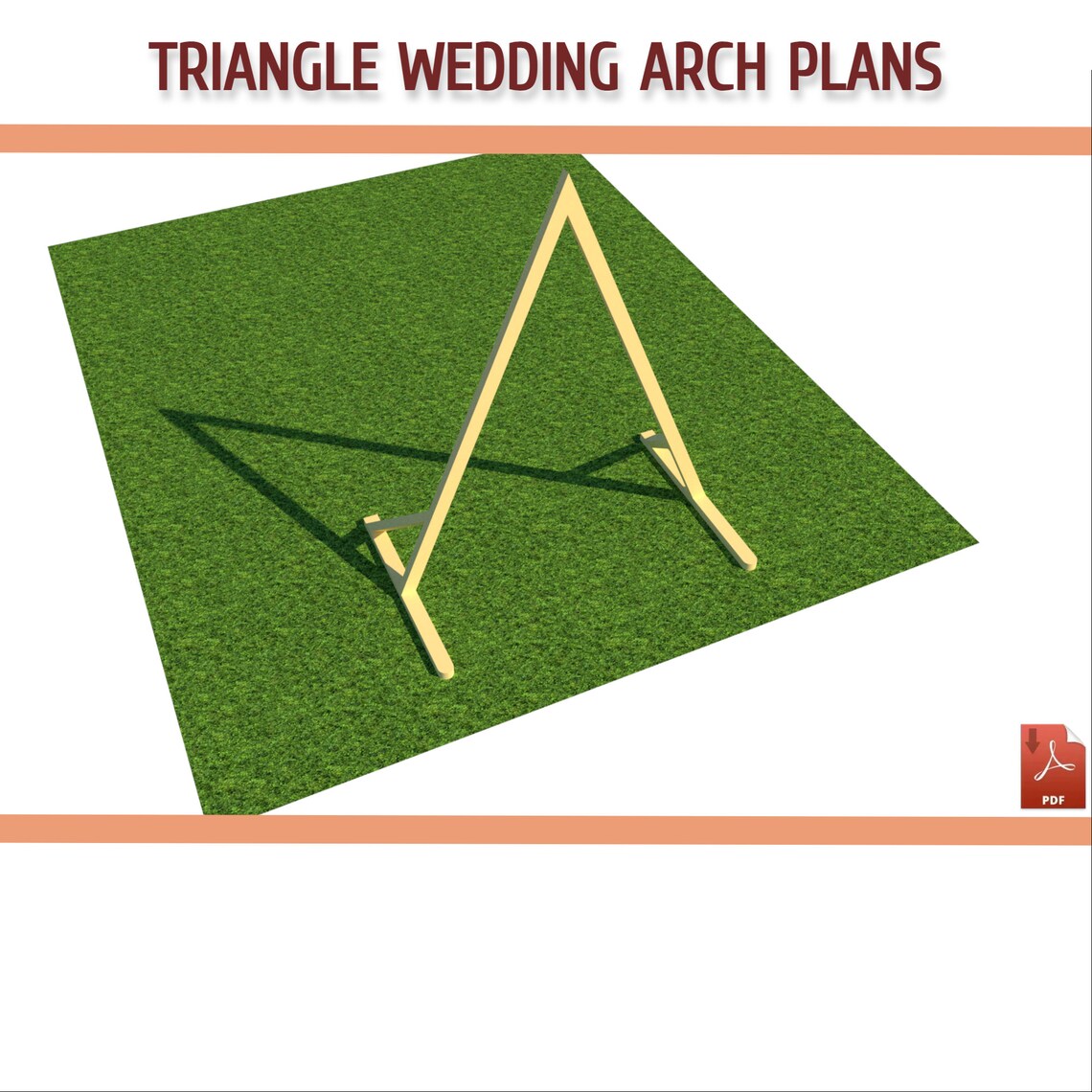 Triangle Wedding Arch Plans DIY Wedding Arbor Plans for Etsy