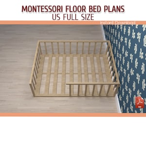 Montessori Floor Bed with Rails Plan for Toddler